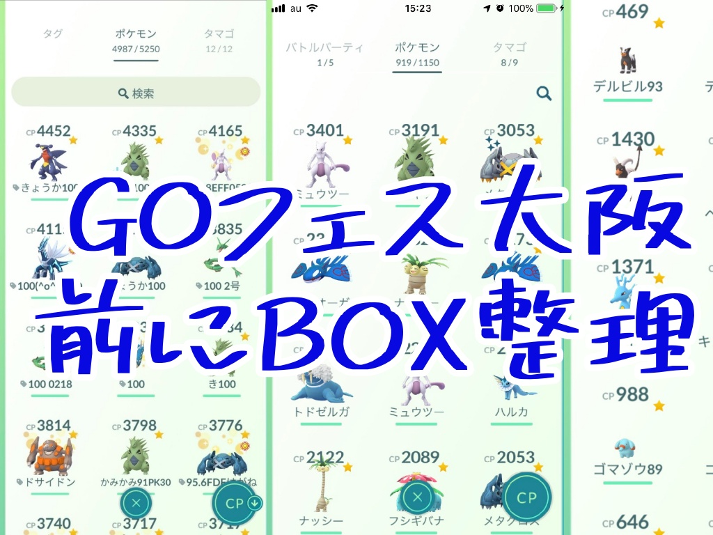 【ポケモンGO】GOフェス大阪 前にBOX整理